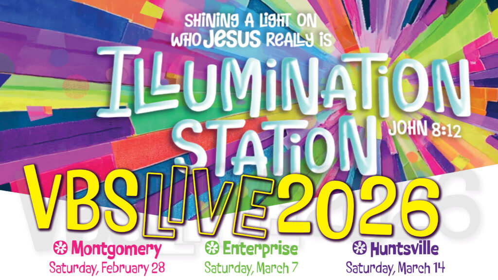 Colorful background with text, "Illumination Station" and "VBS Live 2026"